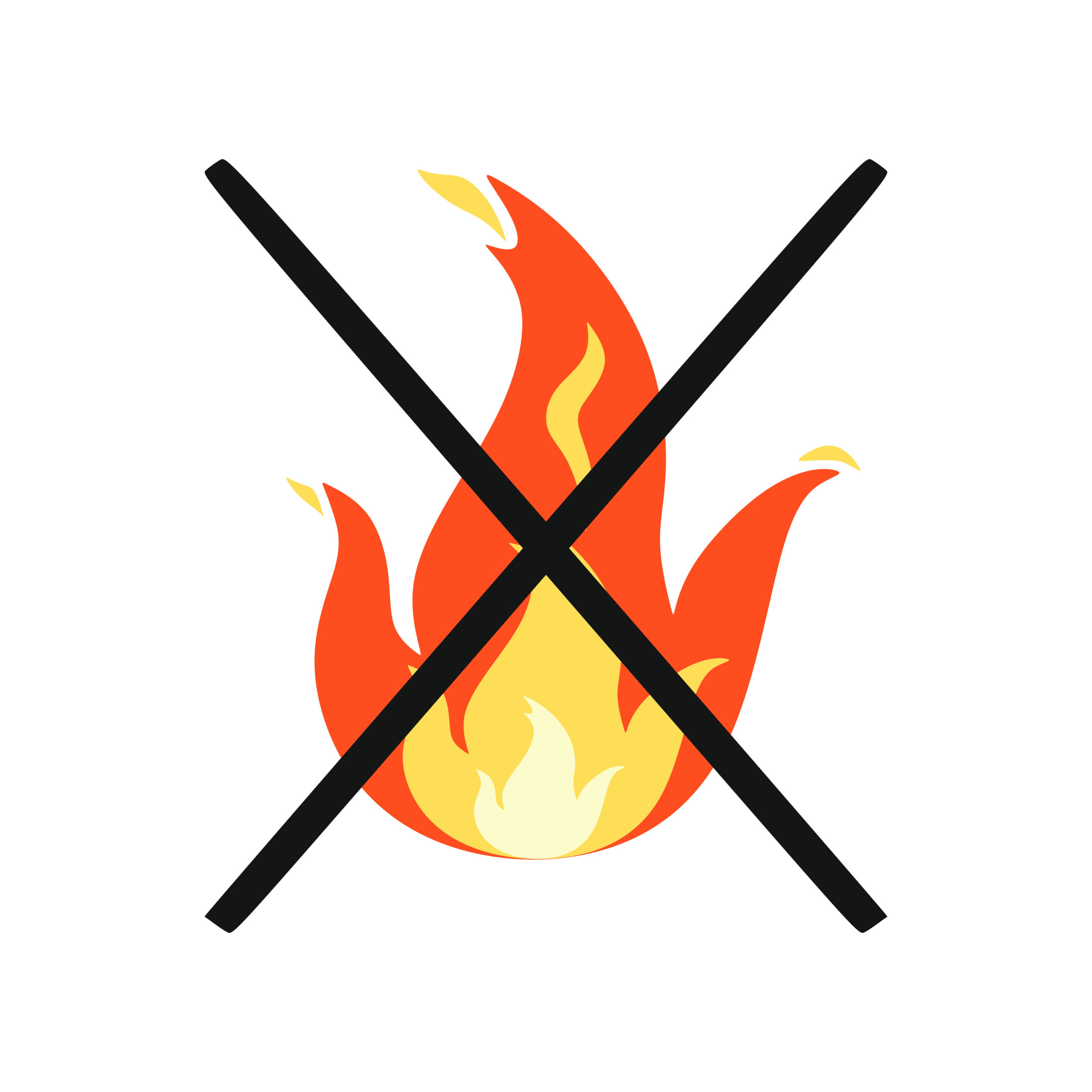 Fire resistance icon vector. fire is prohibited illustration. Re